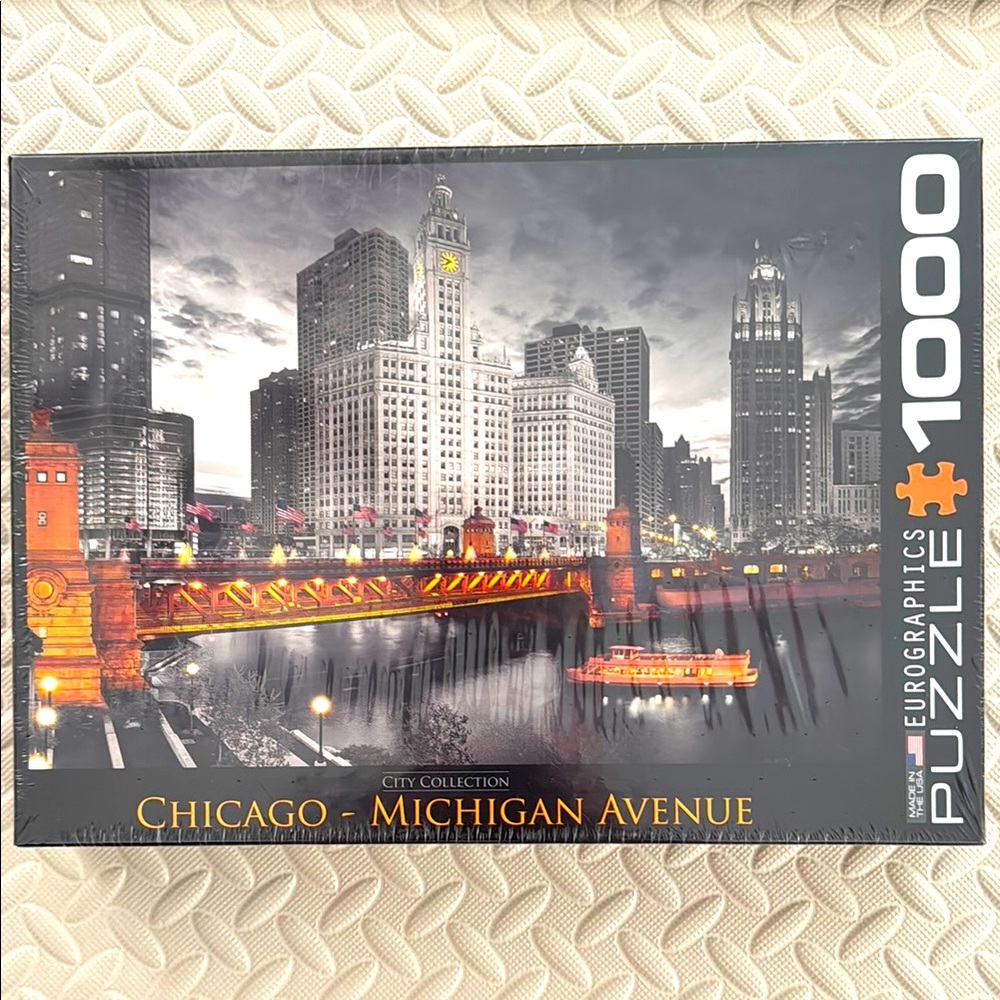 NWT Eurographics 1000 piece puzzle City Collection Chicago - Michigan Avenue